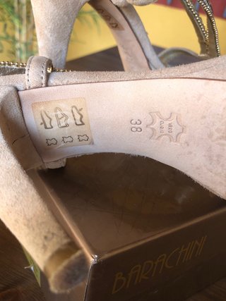 Sandalias Barachini Serpiente Beige y Doradas