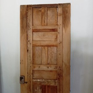 Puerta antigua madera de cuarterones 210x73