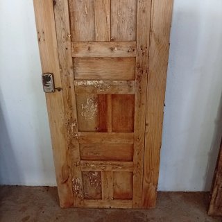 Puerta antigua madera de cuarterones 210x73