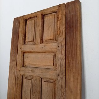 Puerta antigua madera de cuarterones 210x73