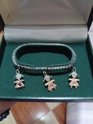 Pulsera Roselin Plata Niñas Corazón