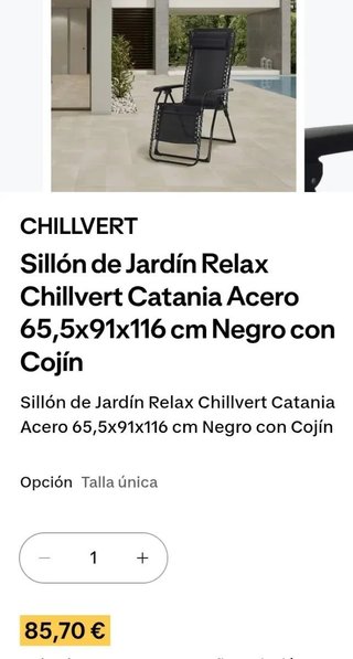 Sillón tumbona de Jardín Relax Chillvert Catania