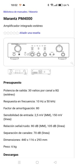 Amplificador Marantz pm 4000.