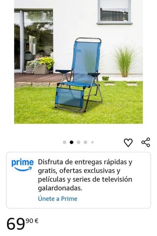 Silla tumbona de Playa y Jardín Plegable