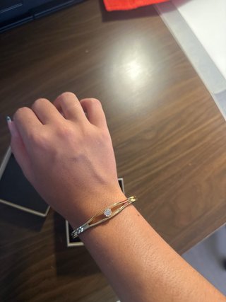 Pulsera Salvatore Acero bañado en oro Mujer