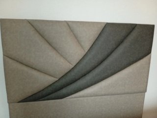 Cabecero Cama Matrimonio Gris y Beige