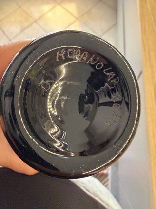Vaso nero e giallo Murano firmato