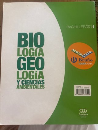 Biología, Geología y Ciencias Ambientales 1 Bac...