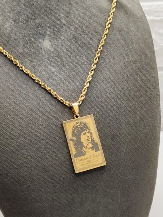 Medalla Camarón Acero Quirúrgico Chapado Oro