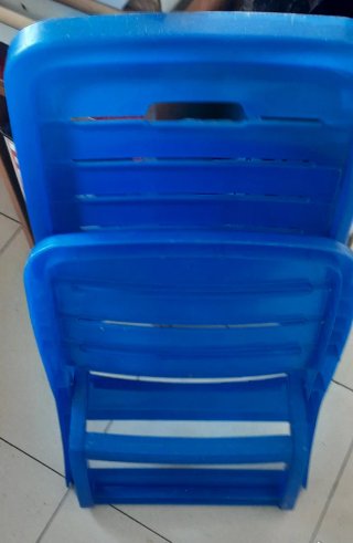 Silla de Playa Plegable Azul