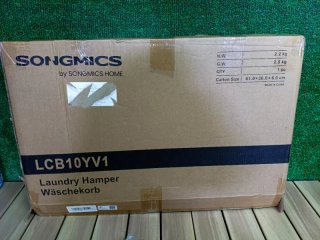 Cesto Ropa Sucia Bambú 72L con Tapa