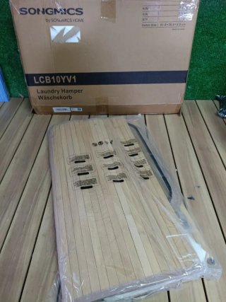 Cesto Ropa Sucia Bambú 72L con Tapa