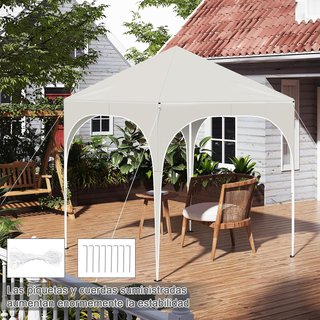 CARPA PLEGABLE BEIGE 2X2 CON LATERALES-NUEVA