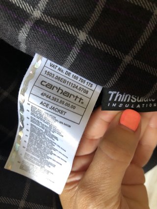 Cazadora Carhartt Negra Unisex