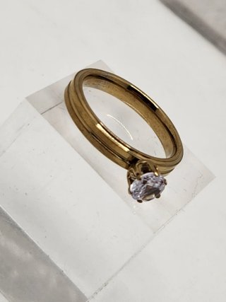 Anillo Acero Quirúrgico Chapado Oro