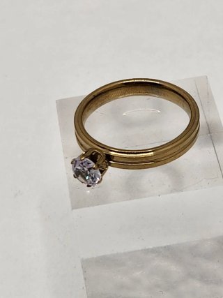 Anillo Acero Quirúrgico Chapado Oro