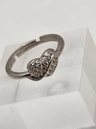 Anillo Corazón Acero Quirúrgico Ajustable