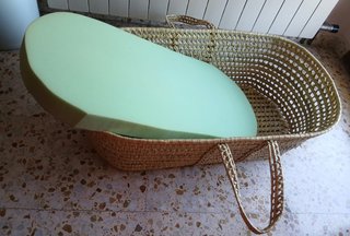Capazo moisés artesanal palma con colchón