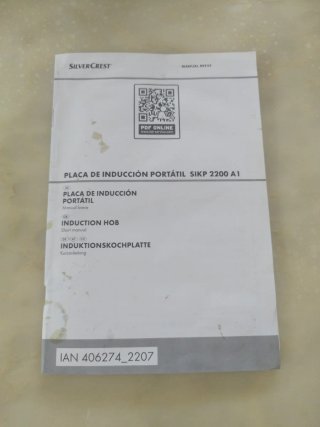 Placa Inducción Silvercrest 1 Fuego Doble