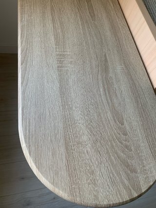 Mesa alta cocina/terraza madera y metal