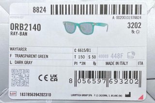 GAFAS DE SOL RB2140 CLASSIC VERDE TRANSPARENTE
