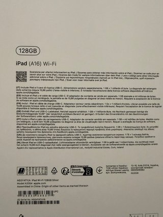 iPad 128GB Plata con protector y apple pencil