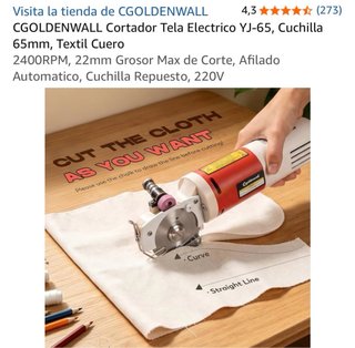 Cortadora de tela eléctrica JCG-65