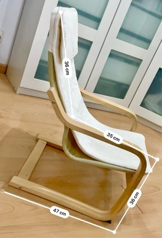 Sillón infantil Poäng con funda y cojín