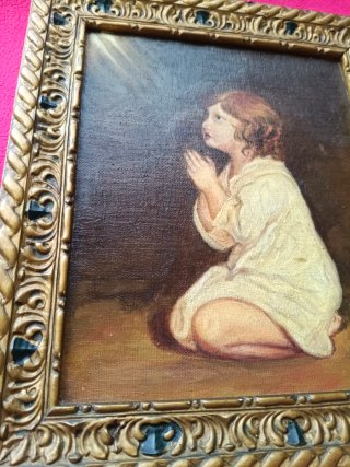 Cuadro religioso El pequeño El pequeño rezando