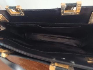 Borsa coccodrillo nera