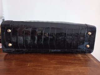 Borsa coccodrillo nera