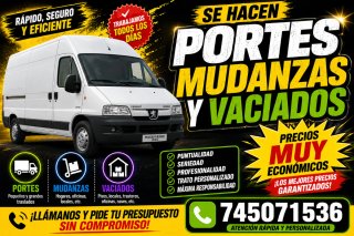 Portes,mudanzas,limpiezas