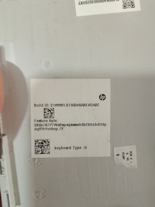 Teclado Original HP 15s con carcasa