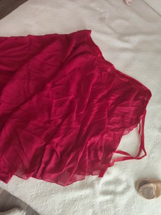 Falda ballet burdeos talla única