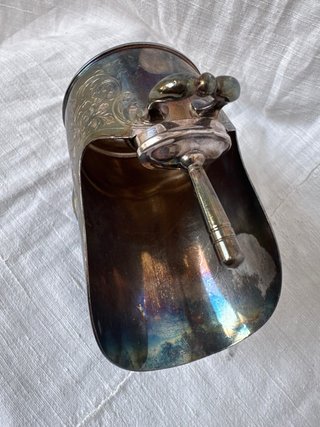 Zuccheriera antica inglese vittoriana silver plate