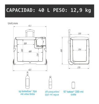 Alquiler Nevera 12v/220v compresor