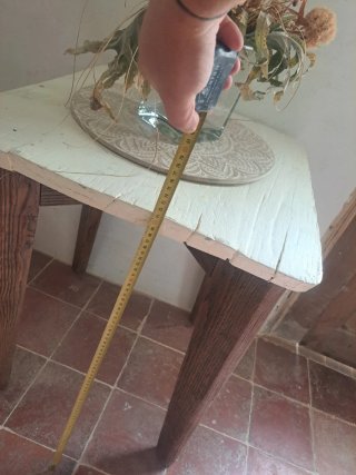 Mesa rústica de madera maciza