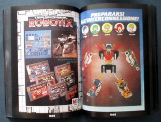 Libro pubblicità robot Transformers Diaclone
