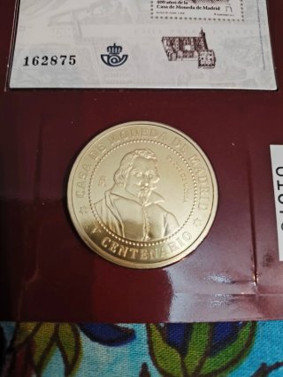 Sello y moneda 400 años Casa de la Moneda