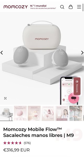 Sacaleches Momcozy M9 Doble Inalámbrico