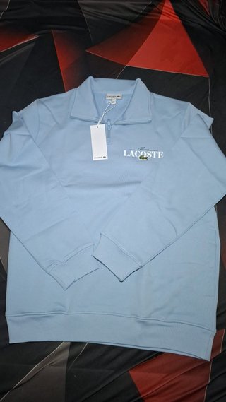 Sudadera Lacoste Azul Media Cremallera