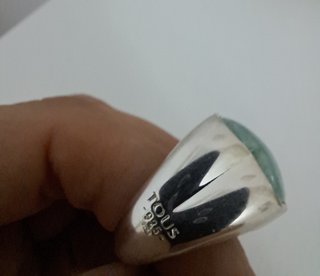 Anillo Tous Oso Verde Plata Mirar centímetros foto