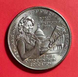 Lote 3 monedas 1/4$ USA Mujeres Americanas