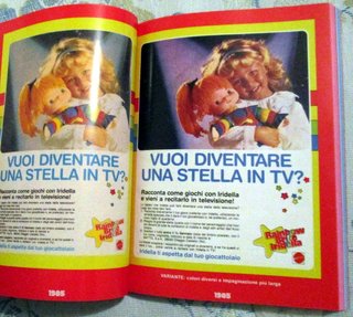 libro pubblicità giocattoli Iridella Jem Popples