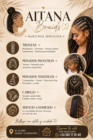 A DOMICILIO! Trenzas y peinados a partir de 15€