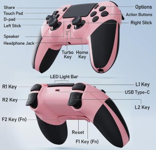 Controlador Inalámbrico Rosa para PS4