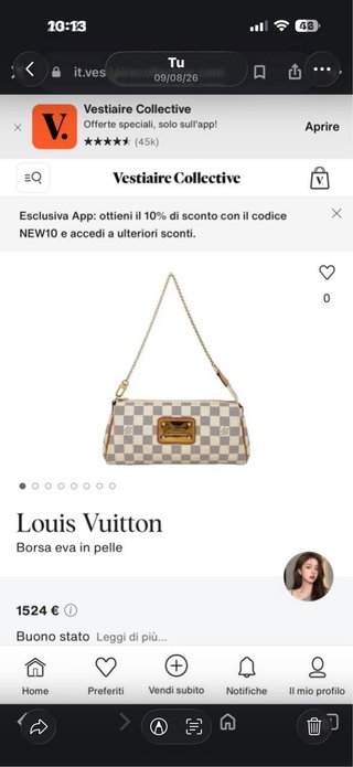 Pochette Louis Vuitton Damier Azur