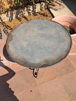Mesa de jardín Unopiù Aurora de hierro forjado Ø70