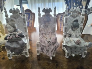 Figura Lladro Ciervo y Trineo Niños