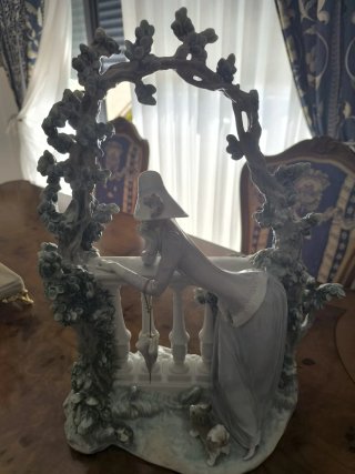 Figura Lladro Ciervo y Trineo Niños